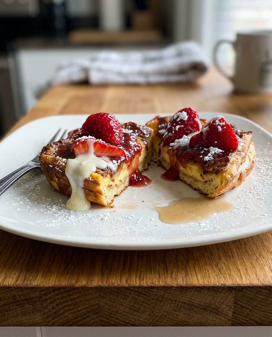 Strawberry Cheesecake 14 A slice of strawberry cheesecake on a white plate