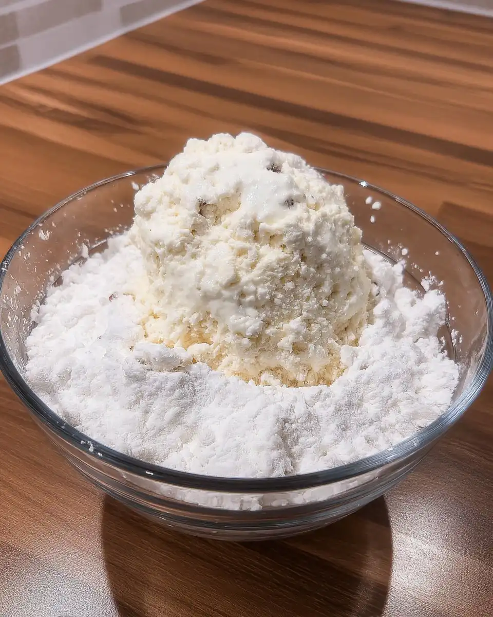 Checking the center of a butter cake for the perfect jiggle