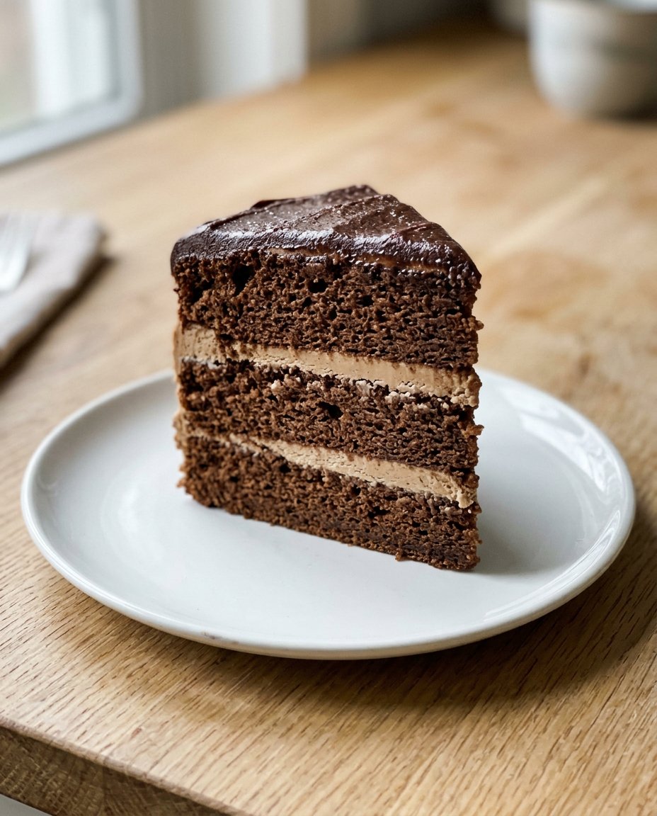 Pantry staples like flour, cocoa powder, and soy milk arranged on a kitchen counter