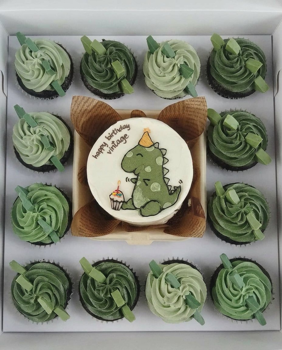 A small vanilla bento cake decorated with white frosting in a takeout box