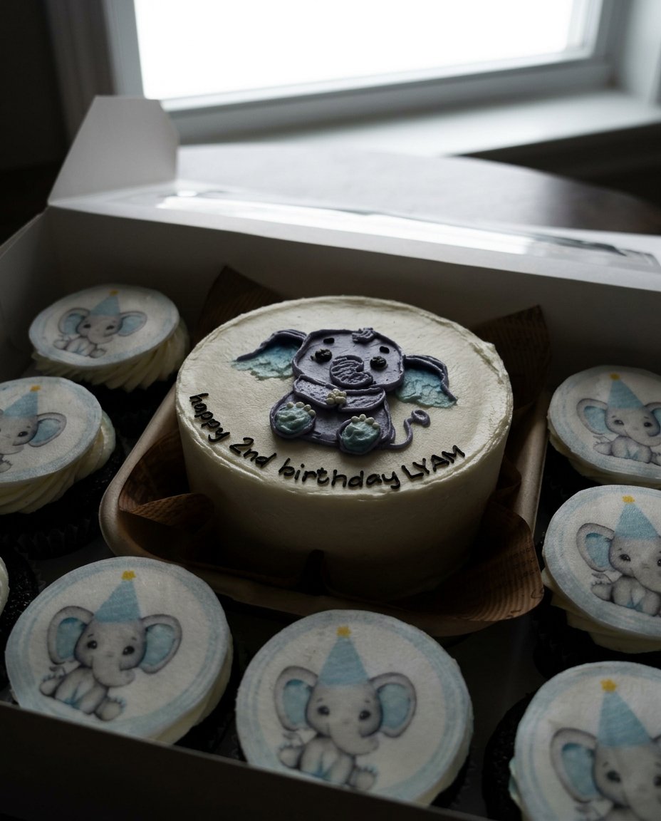 Ingredients for bento cake including eggs flour and sugar on a counter