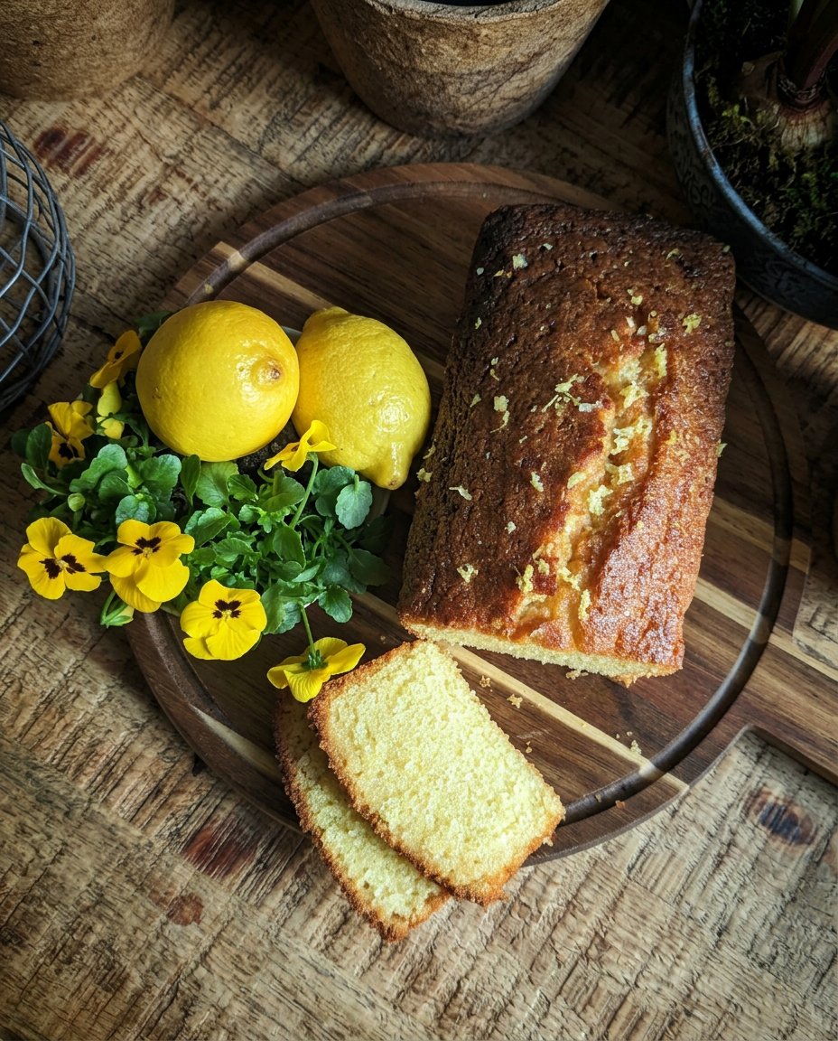 Freshly baked easy lemon drizzle cake 3 cooling on a wire rack