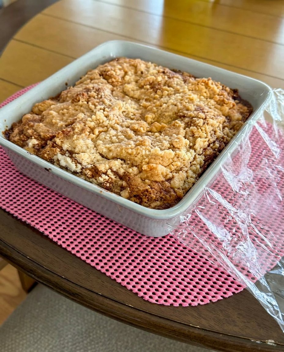 Home - Cake Savor - Savor the Simple 4 A golden brown strawberry rhubarb cake inside a 9x13 baking dish
