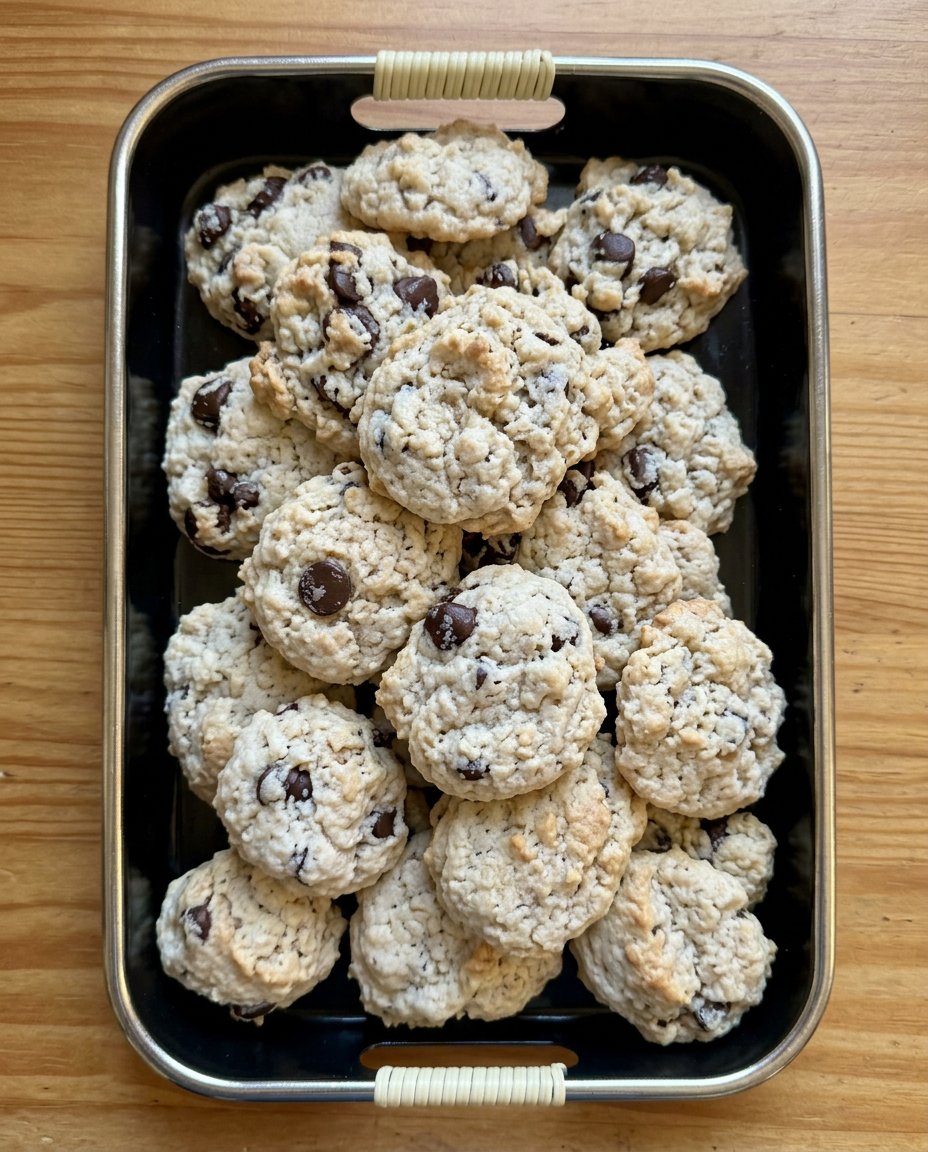 Blue frosting being spread on a chocolate layer cake