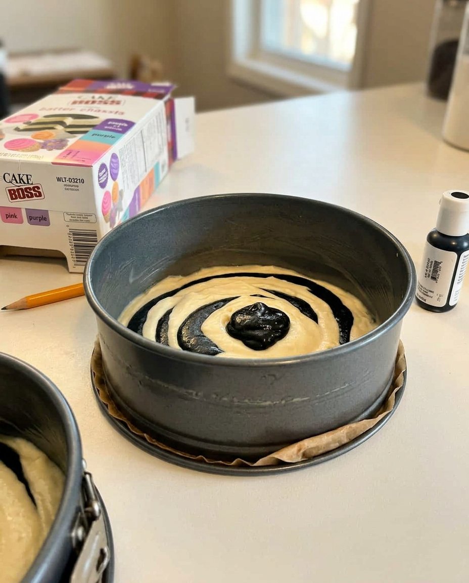 Pantry staples like flour sugar and gel food coloring for an animal cake