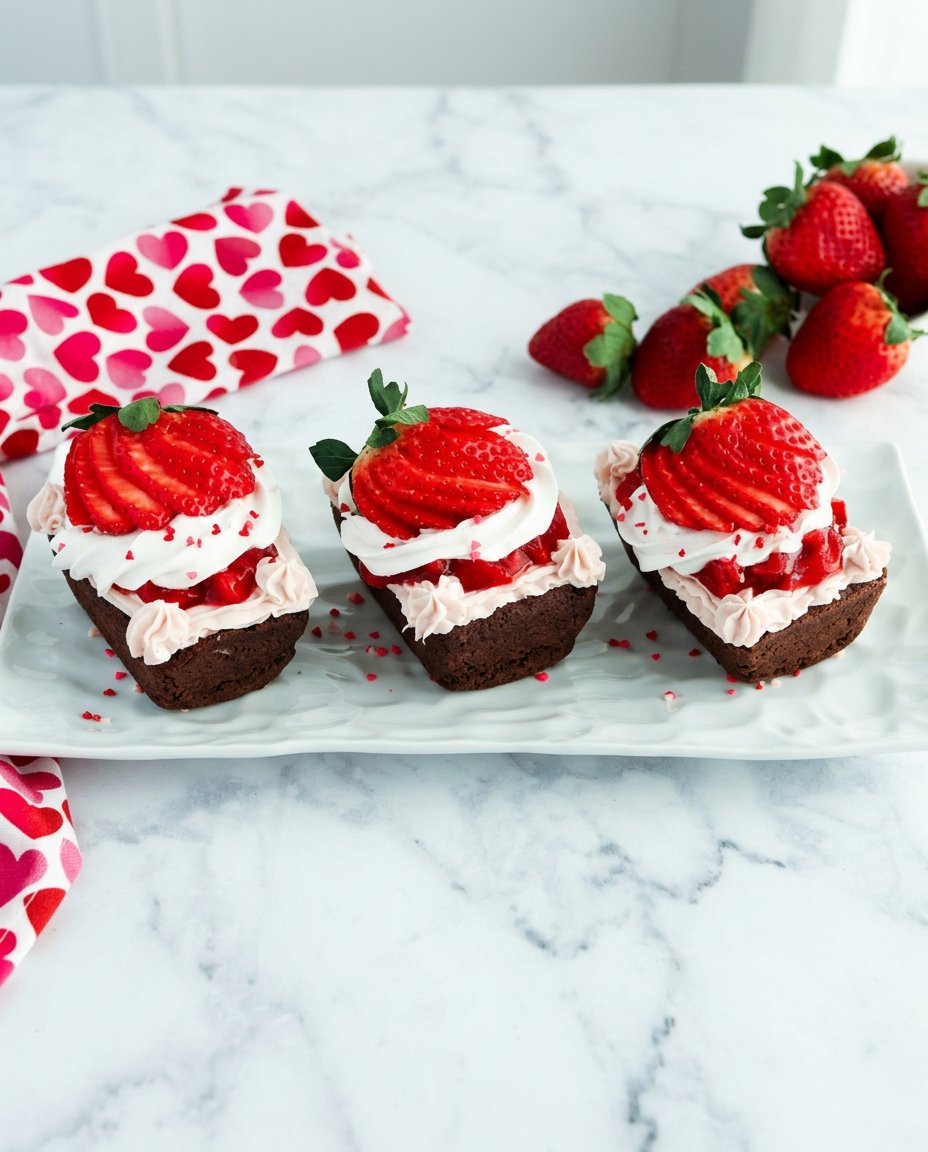 A delicious slice of chocolate strawberry cake with cream cheese frosting