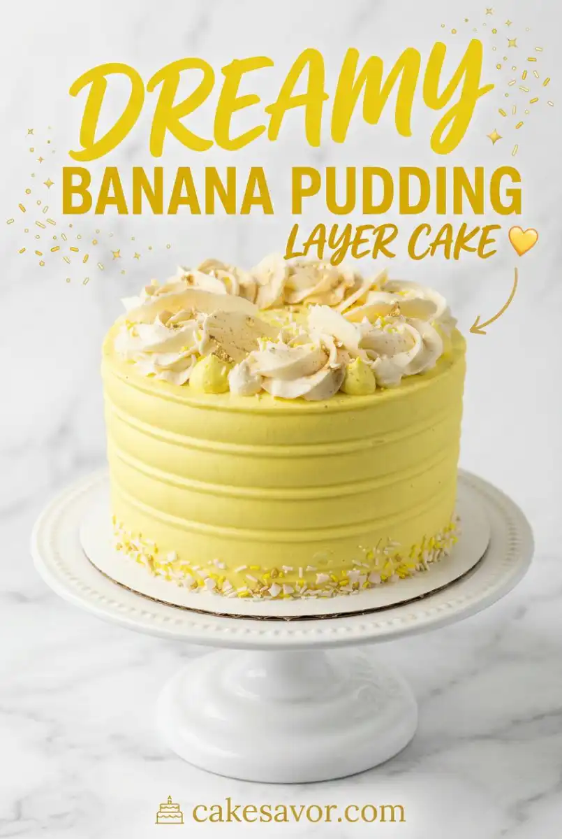Dreamy Banana Pudding Layer Cake: A 3 Layer Cake or 2 Layer Cake Birthday Design for Any Layer Cake