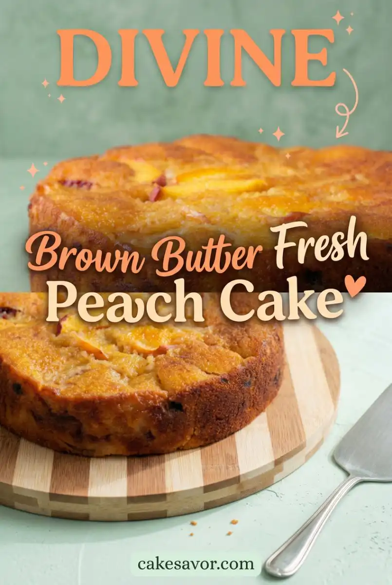 Brown Butter Fresh Peach Cake 17 The Best Brown Butter Fresh Peach Cake Recipe: A Delicious Homemade Peach Cake Dessert for Summer.