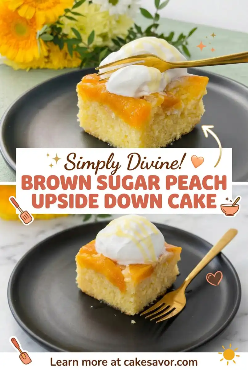 Delicious Brown Sugar Peach Upside Down Cake Recipe - The Best Peach Upside Down Cake for Summer!