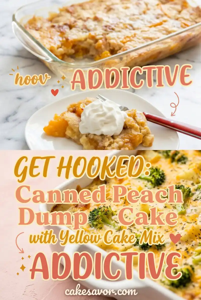 Easy Canned Peach Dump Cake with Yellow Cake Mix: Make Peach Dump Cake with Canned Peaches!