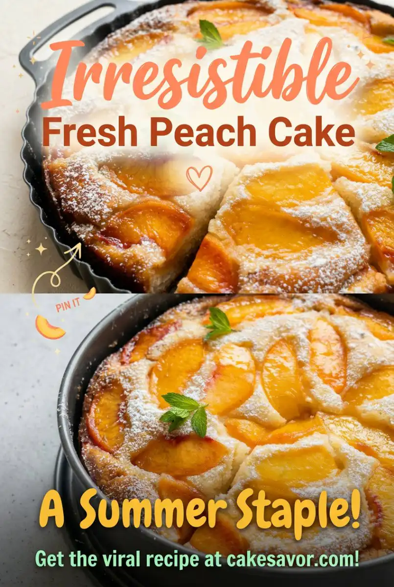 The Best Fresh Peach Cake Recipe: Easy Homemade Moist Peach Cake Idea for a Delicious Summer Treat.