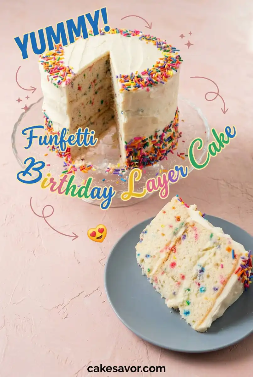 Best Funfetti Birthday Layer Cake Tutorial for a Festive Homemade Layer Cake Anniversaire Treat!