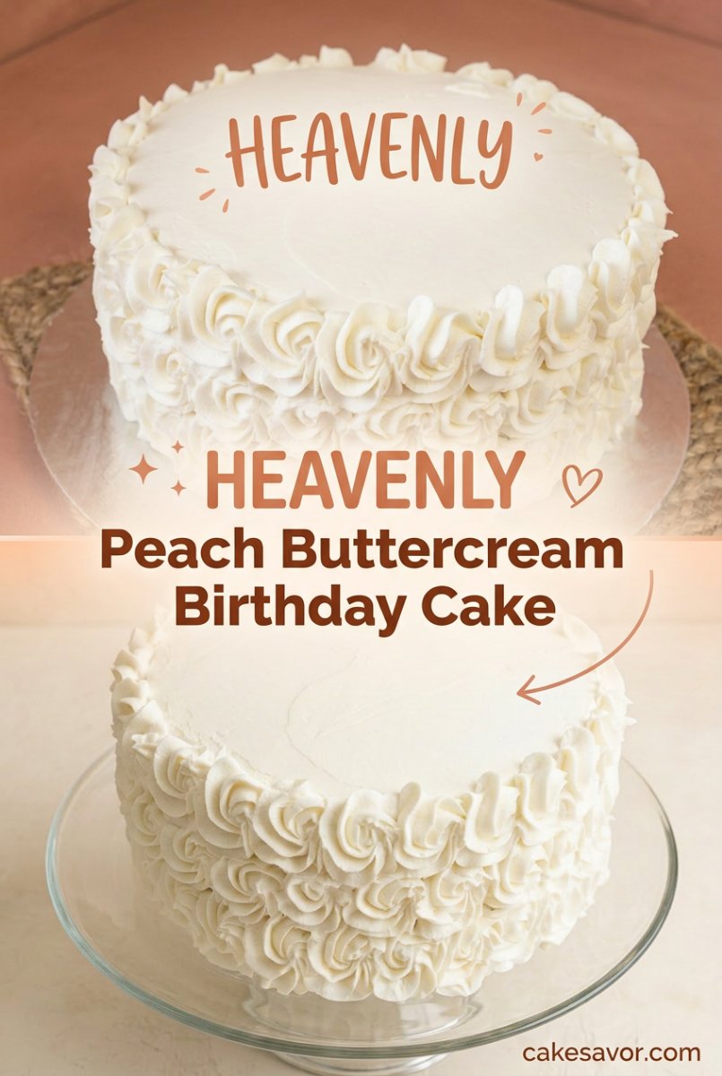 Best Peach Buttercream Birthday Cake Recipe: Creating the Perfect Peach Colour Cake for Any Party.