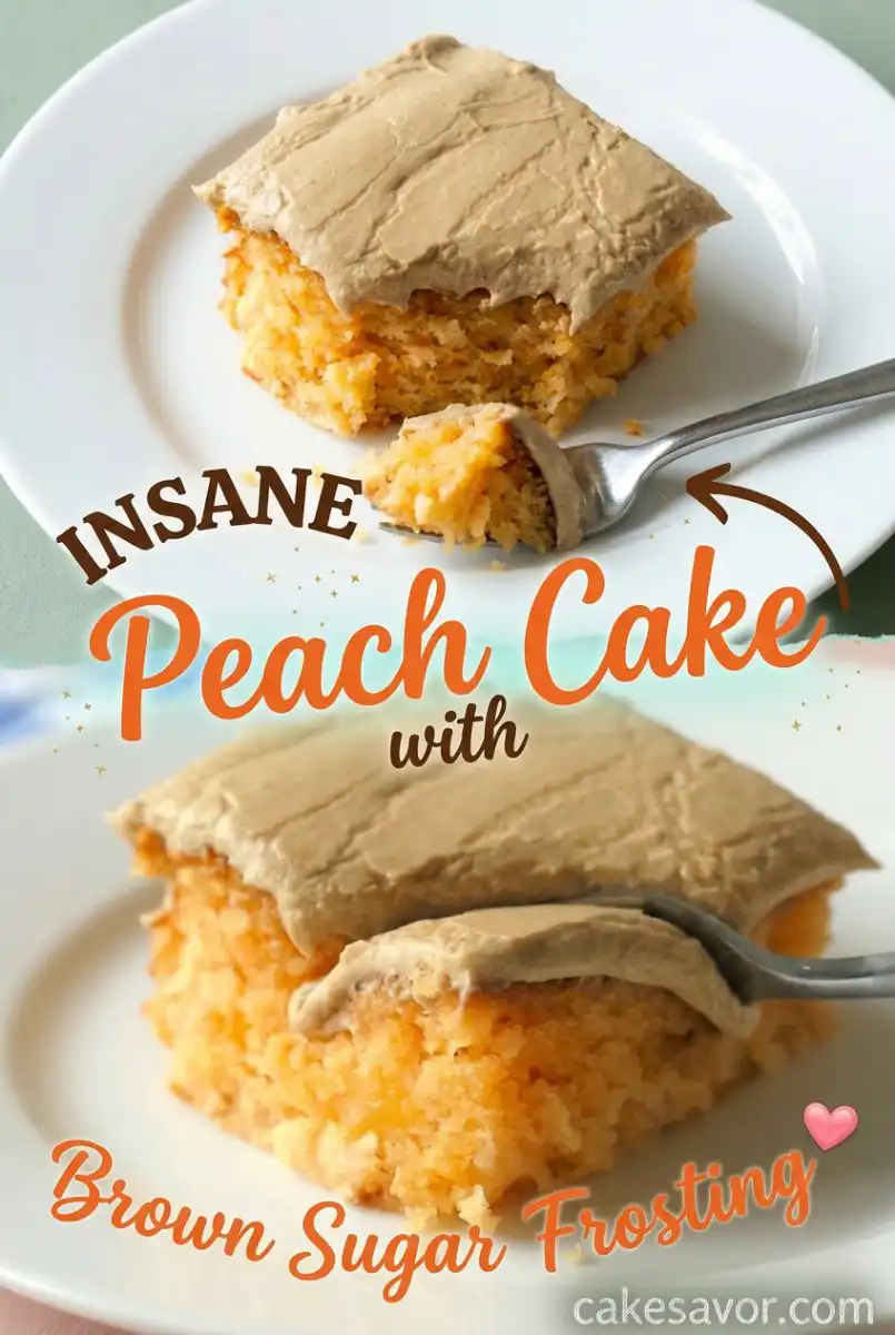 Peach Cake with Brown Sugar Frosting: Best Peach Cake Recipe and Peach Cobbler Pound Cake Style