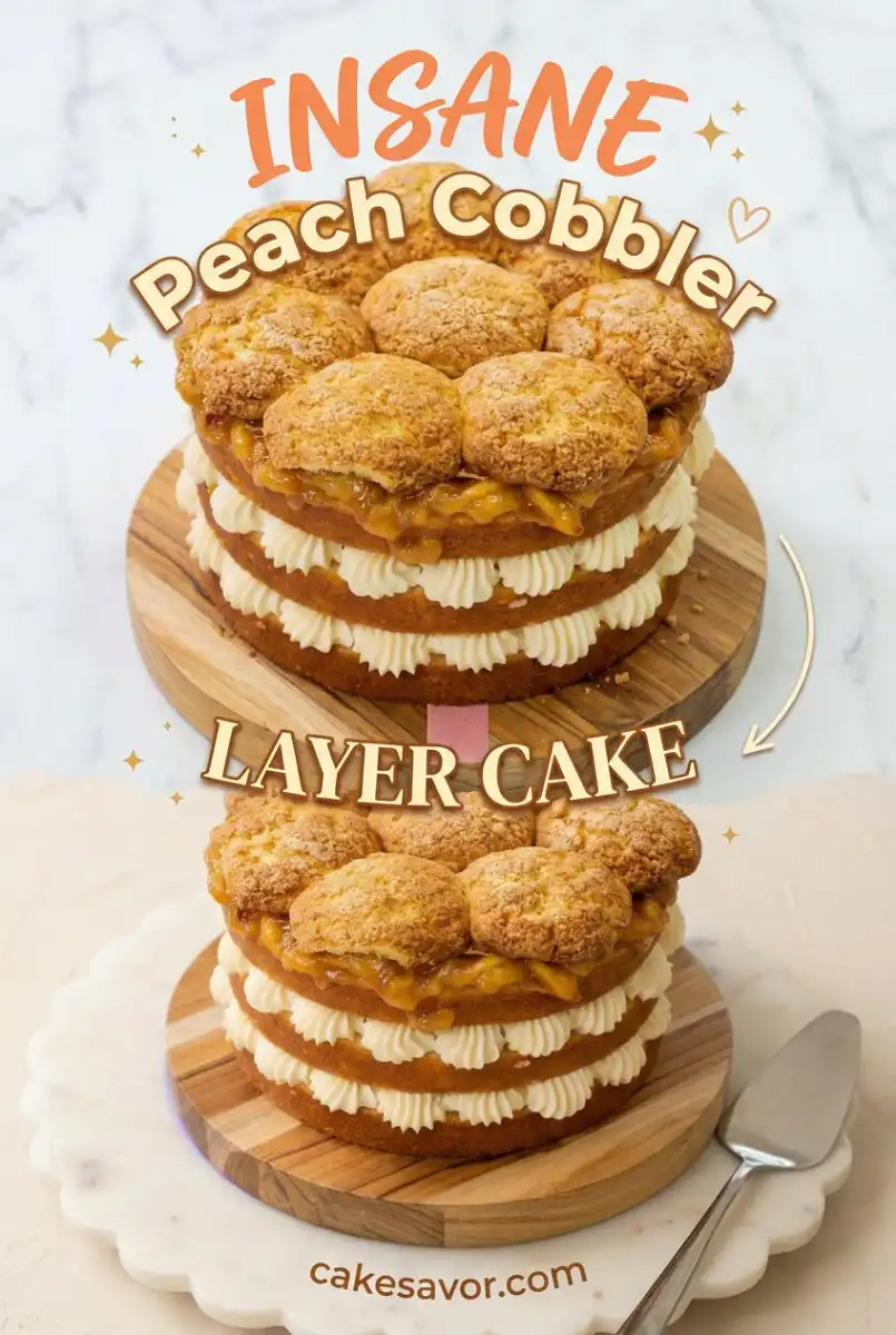 The Ultimate Peach Cobbler Layer Cake Recipe: A Delicious and Moist Peach Cobbler Cake for Summer.