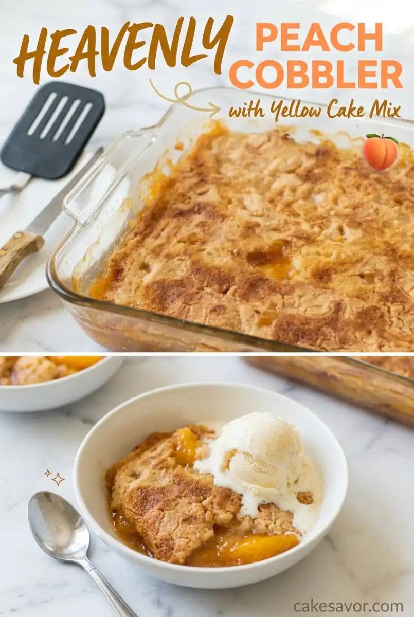 Best Peach Cobbler with Yellow Cake Mix - Try This Peach Cobbler with Cake Mix Easy Recipe Today!