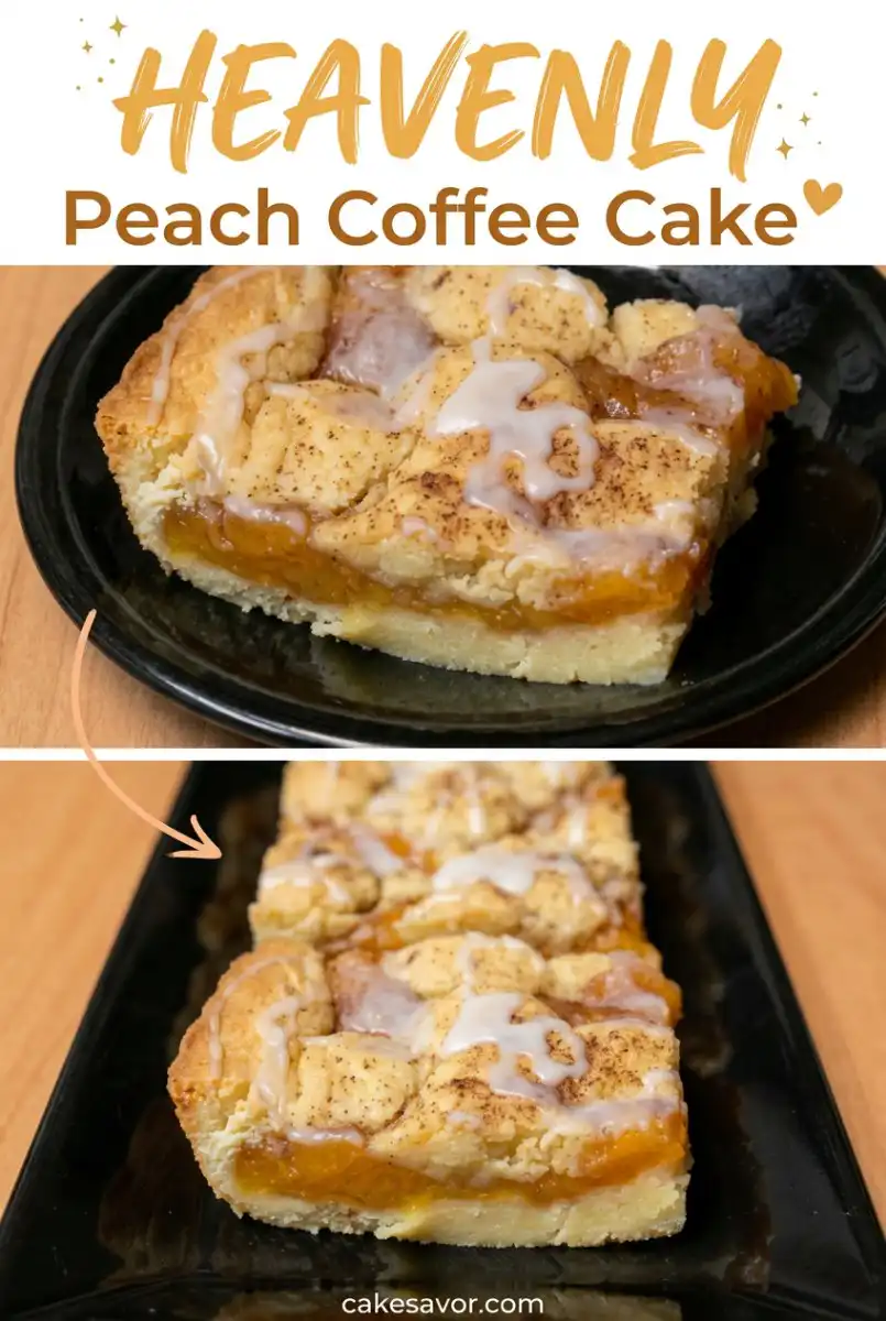 Easy Peach Coffee Cake Recipe: A Simple Peach Cake and Peach Cobbler Pound Cake Dessert Style.