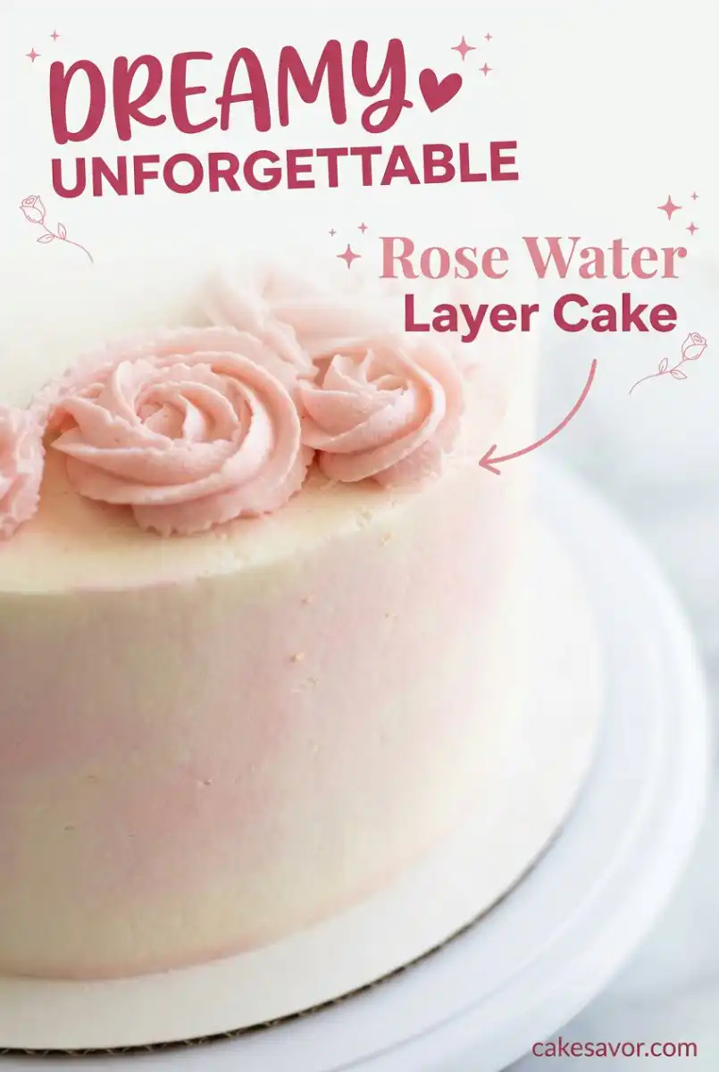 Elegant Rose Water Layer Cake Recipe: A Beautiful Floral Layer Cake Rose Lovers Will Absolutely Love