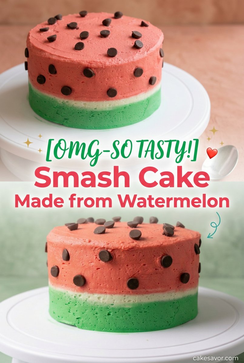 Healthy Smash Cake Made from Watermelon: Perfect watermelon cake for baby 6 months old to enjoy!