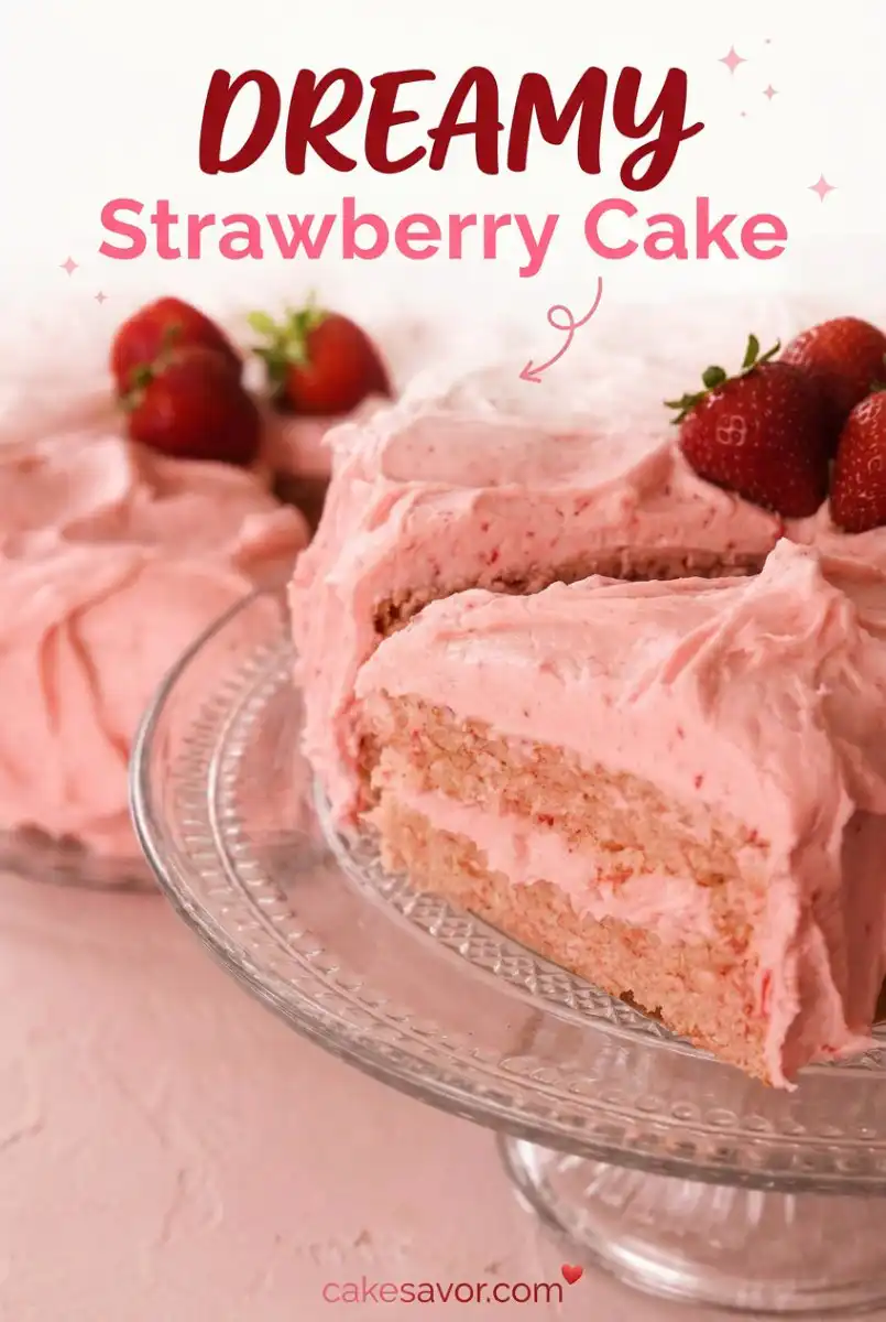 Best Strawberry Cake: Layer Cake, Strawberry Layer Cake, 3 Layer Cake, 2 Layer Cake Birthday Design