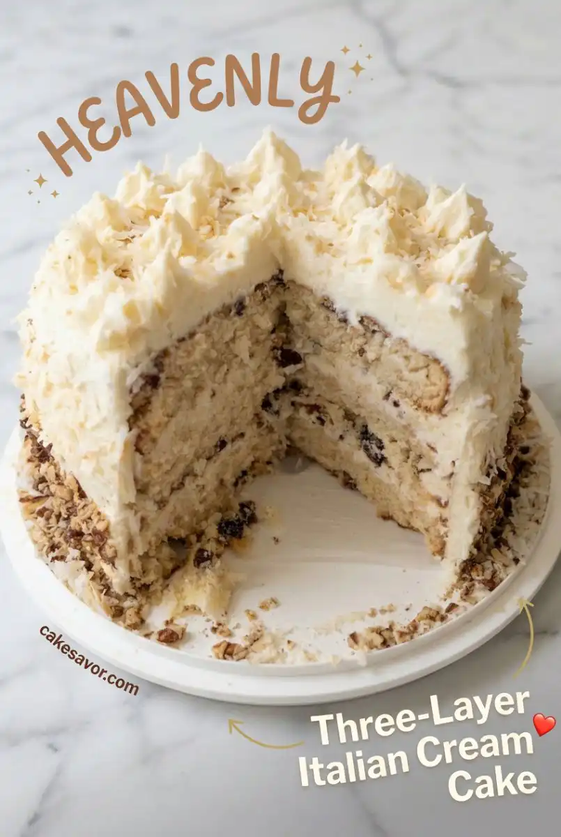 The Best Three-Layer Italian Cream Cake Recipe: A Beautiful and Moist 3 Layer Cake for Any Event!