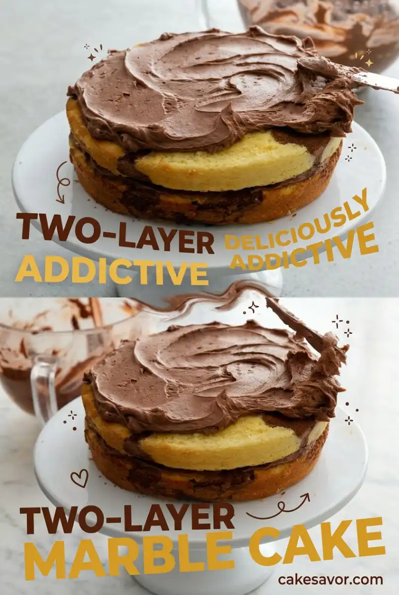 How to Make a Stunning Two-Layer Marble Cake with an Elegant 2 Layer Cake Design for All Parties