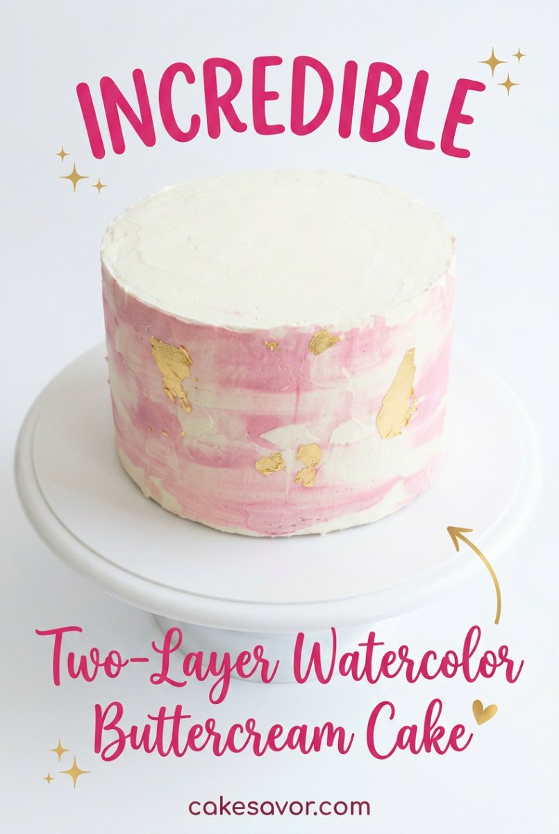 Stunning Two-Layer Watercolor Buttercream Cake Ideas for Inspiring Two Layer Cake Designs Today.