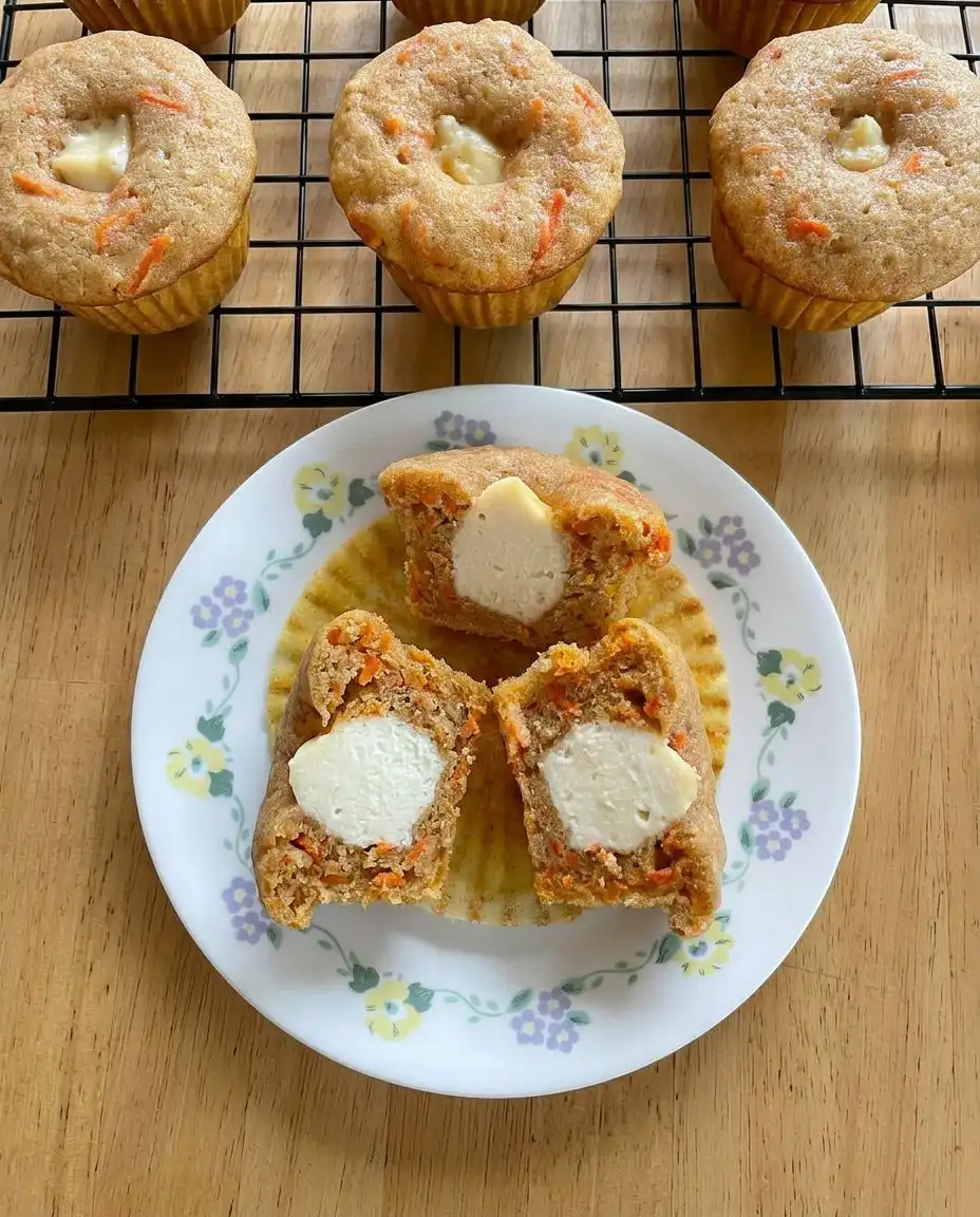 Muffin tin filled with carrot cake zucchini muffin batter