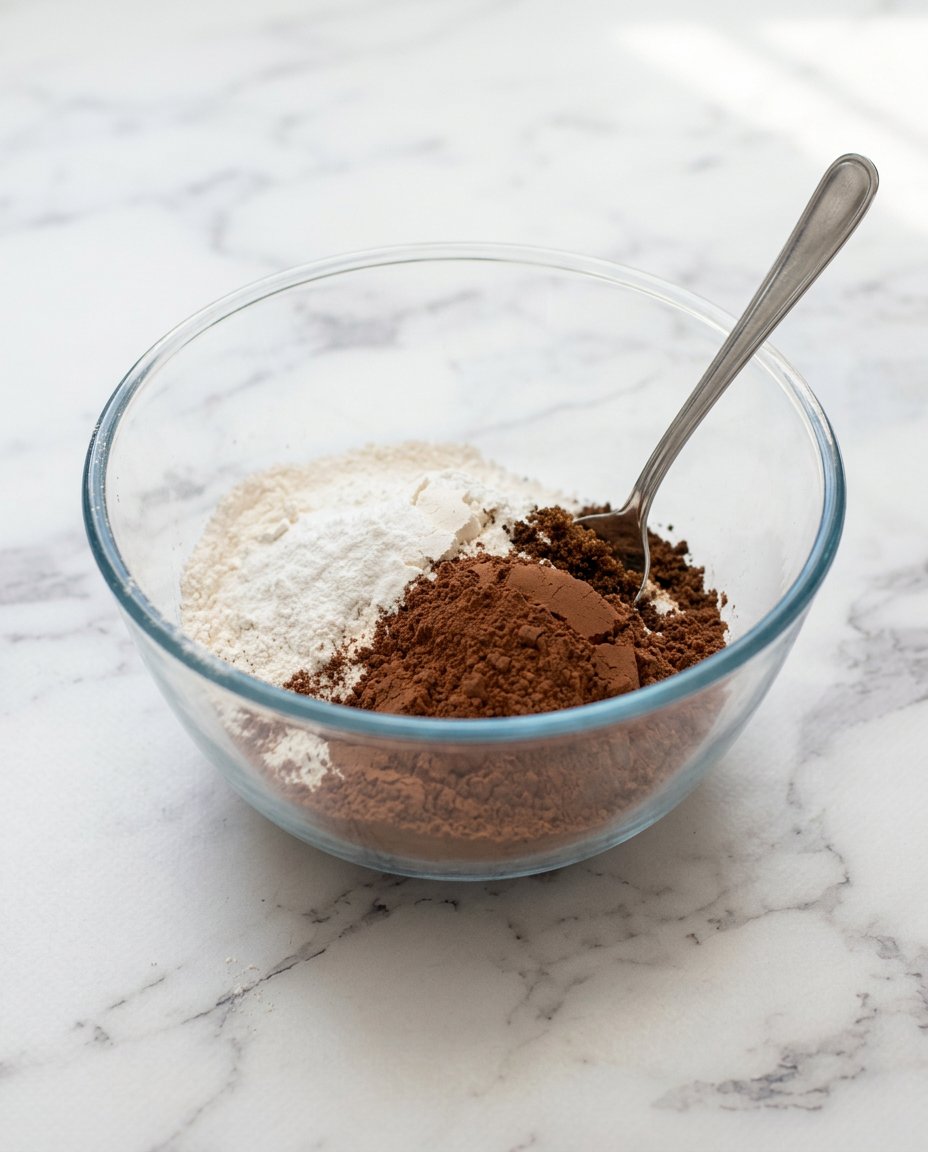 Moist Chocolate Zucchini Cake 14 Fresh zucchini and cocoa powder for a Moist Chocolate Zucchini Cake.