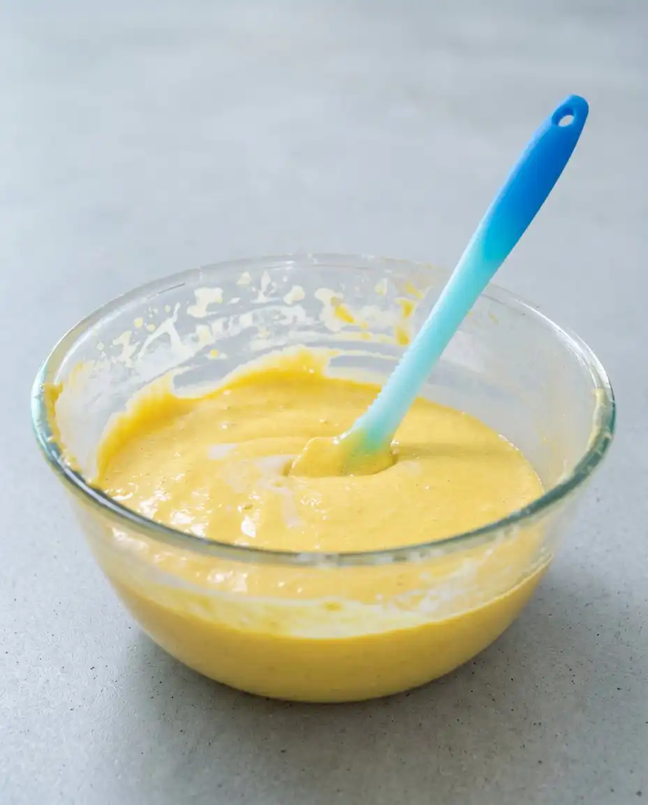 Fresh mangoes and flour for a Classic Mango Sponge Cake recipe.