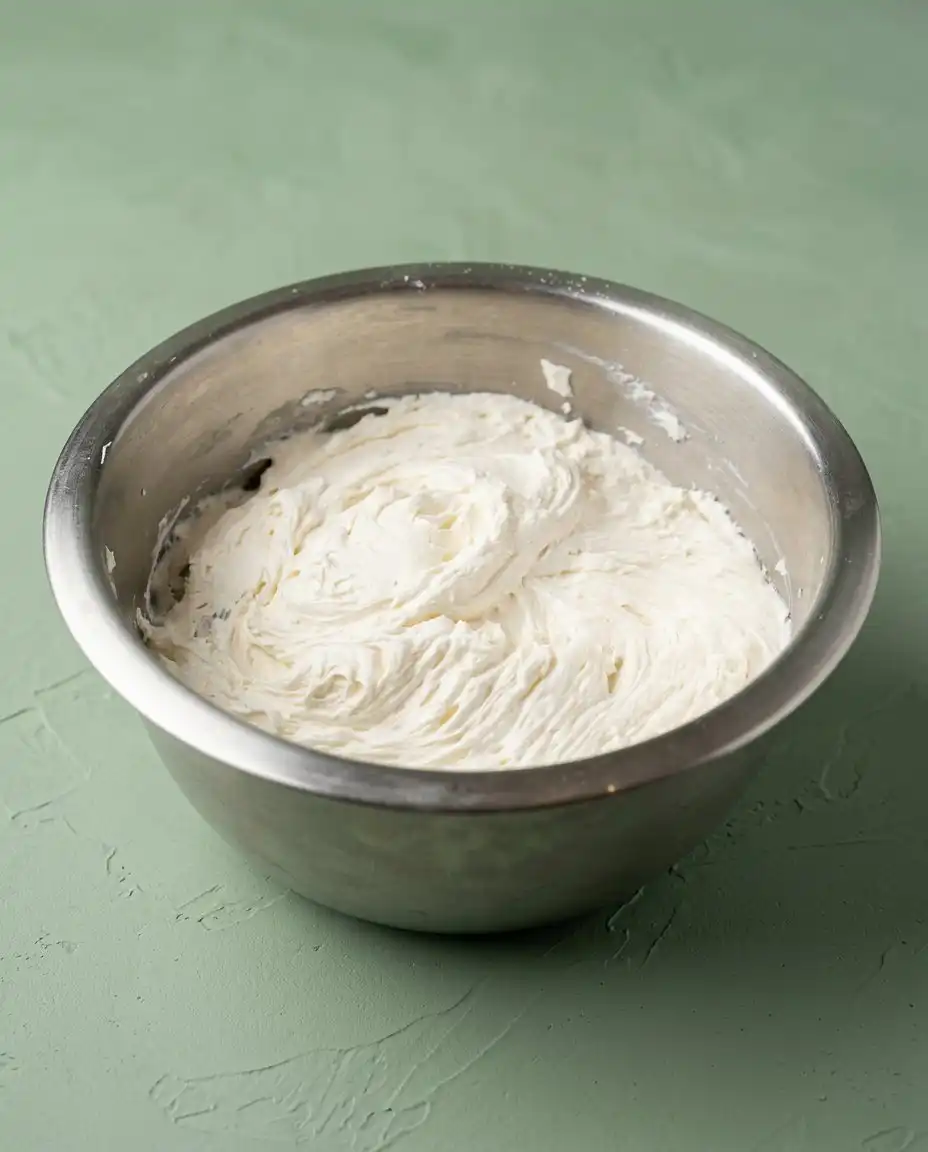 A person using a small knife to spread white frosting on Mini Vanilla Layer Cakes.