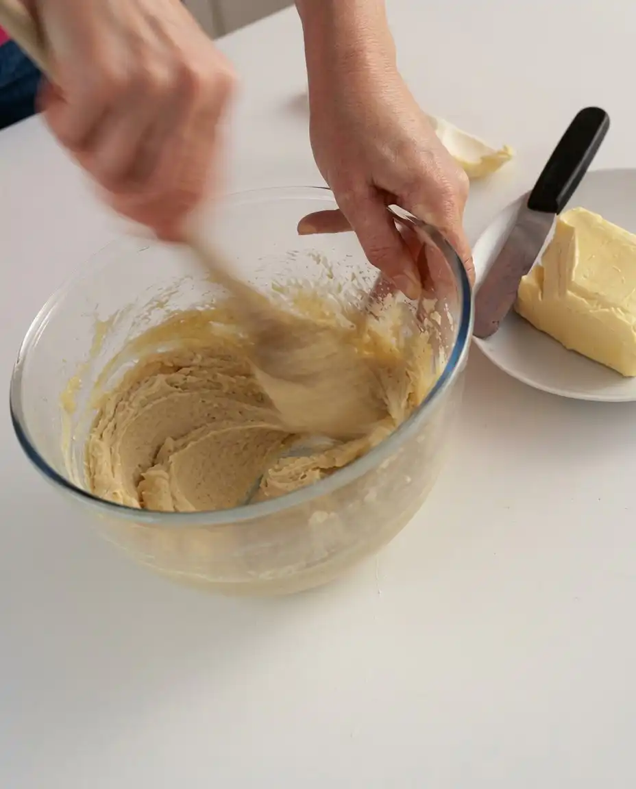 A collection of simple ingredients including cake mix caramel sauce pecans and chocolate chips