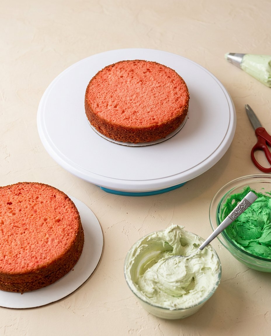 Simple pantry ingredients like flour sugar and butter for a Smash Cake Made from Watermelon.