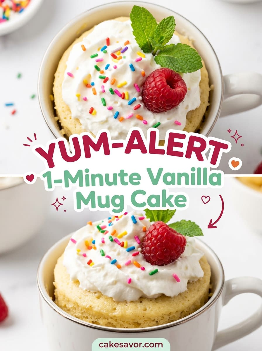 1-Minute Vanilla Mug Cake 17 1-Minute Vanilla Mug Cake: The Easiest Recipe for a Perfect Single Serving Vanilla Mug Cake Treat