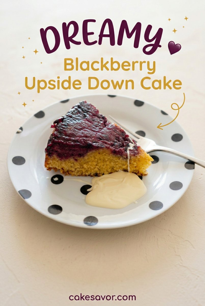 Easy Blackberry Upside Down Cake Recipe - A Beautiful Fruit-Forward Blackberry Cake Idea!