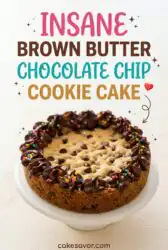 Brown Butter Chocolate Chip Cookie Cake: The Ultimate Chewy and Gooey Homemade Cookie Cake Recipe