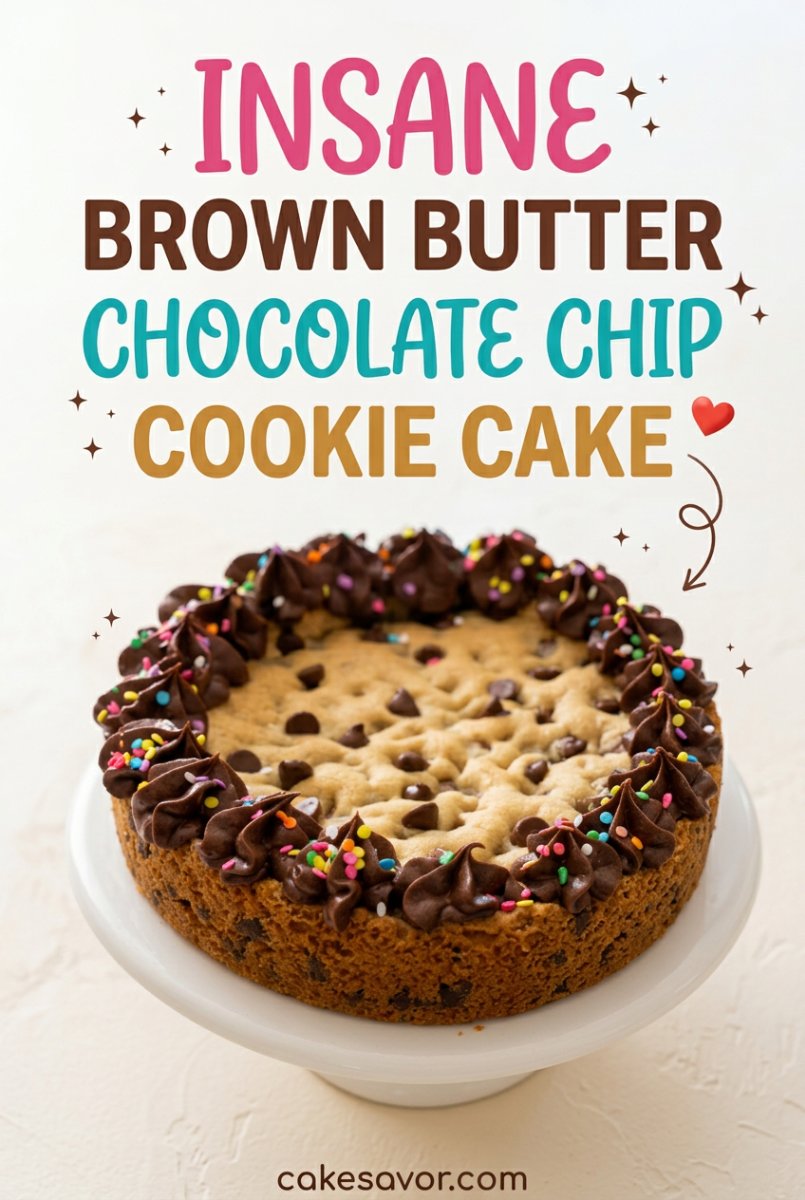 Brown Butter Chocolate Chip Cookie Cake: The Ultimate Chewy and Gooey Homemade Cookie Cake Recipe