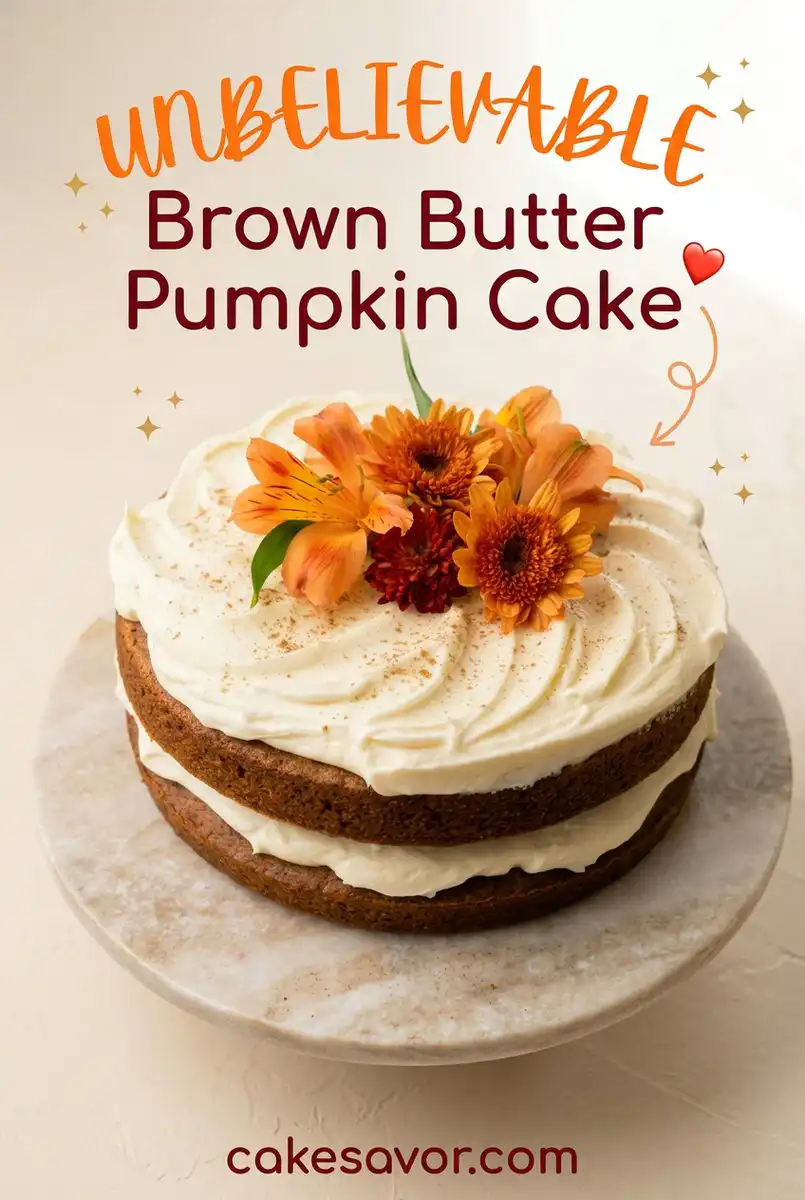 Cozy Brown Butter Pumpkin Cake Recipe - Delightful Comforting Fall Cake Flavors for Your Table