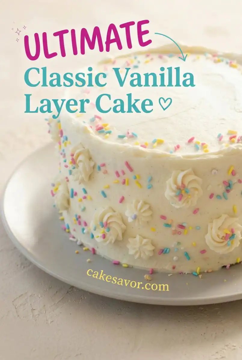 Classic Vanilla Layer Cake: The Ultimate Best Vanilla Cake Recipe For Birthdays And Parties