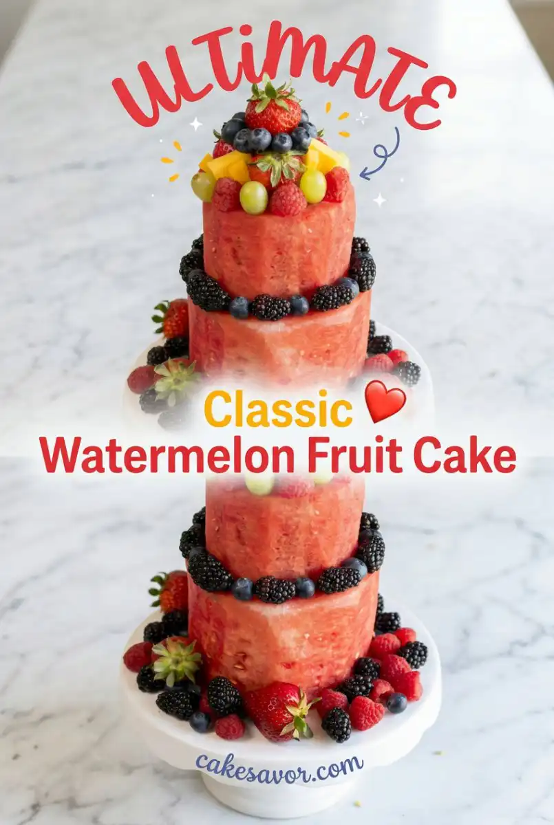 Classic Watermelon Fruit Cake Recipe: The Ultimate Fresh Watermelon Fruit Cake Idea