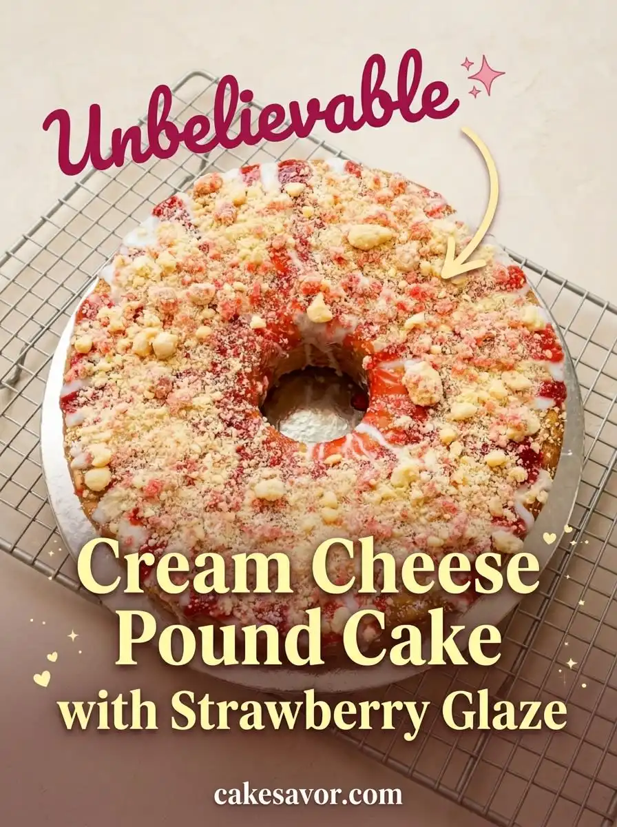 Cream Cheese Pound Cake with Strawberry Glaze: The Ultimate Rich Cream Cheese Pound Cake Recipe