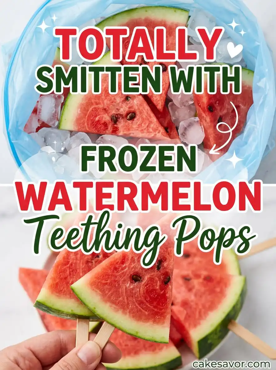 Frozen Watermelon Teething Pops 17 Frozen Watermelon Teething Pops: The Perfect Summer Watermelon Cake Treat for Baby 6 Months Old