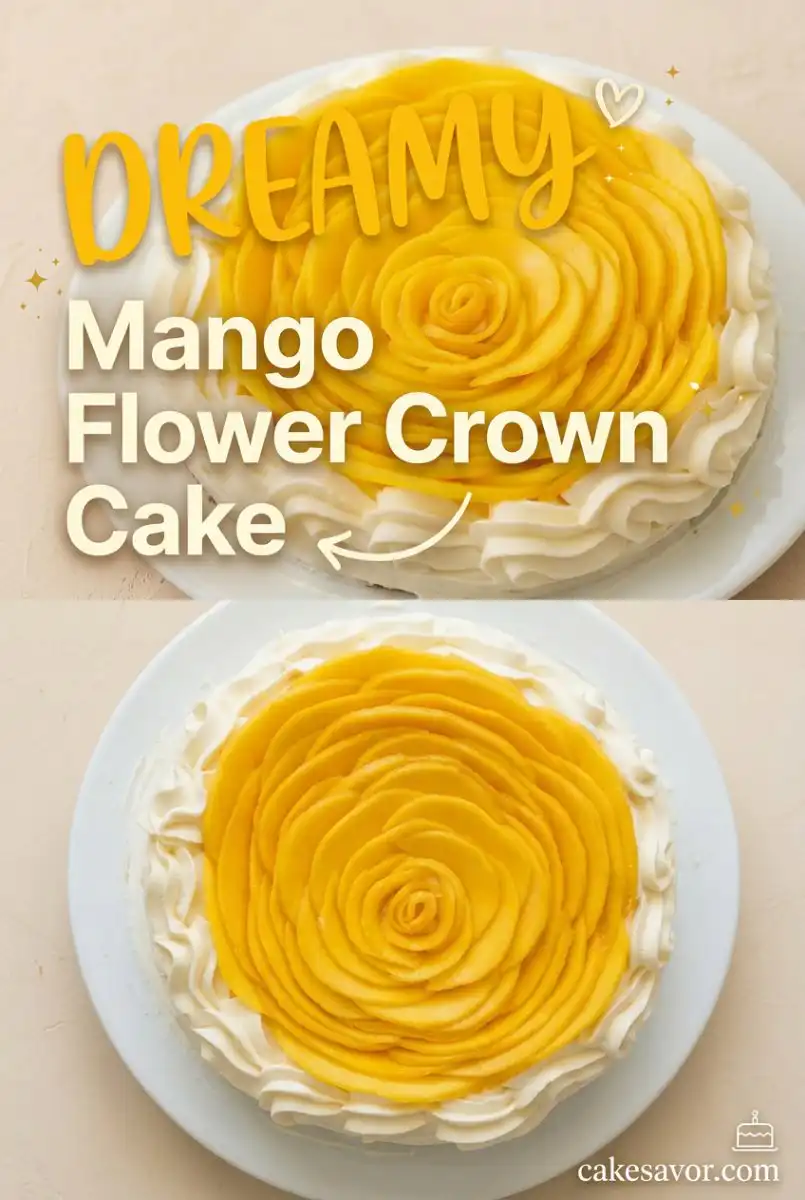 Mango Flower Crown Cake: Creative Mango Cake Design Ideas for Your Next Special Summer Occasion