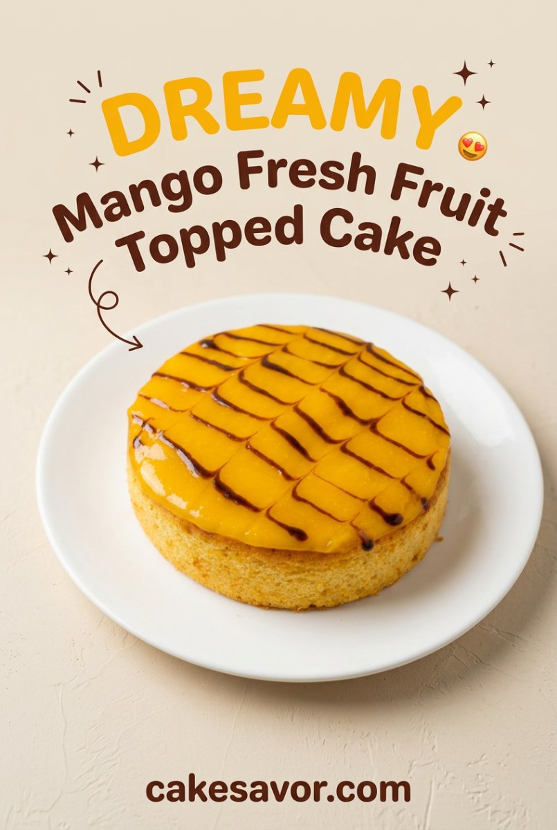 Mango Fresh Fruit Topped Cake: Beautiful and Creative Mango Cake Decoration Ideas to Try Today