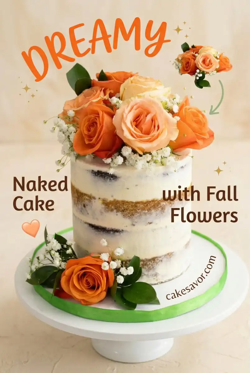 Naked Cake with Fall Flowers: Stunning Fall Cake Designs to Inspire Your Autumn Celebrations