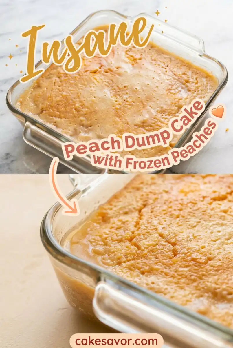 Easy Peach Dump Cake with Frozen Peaches Recipe - The Best Quick and Easy Peach Dump Cake
