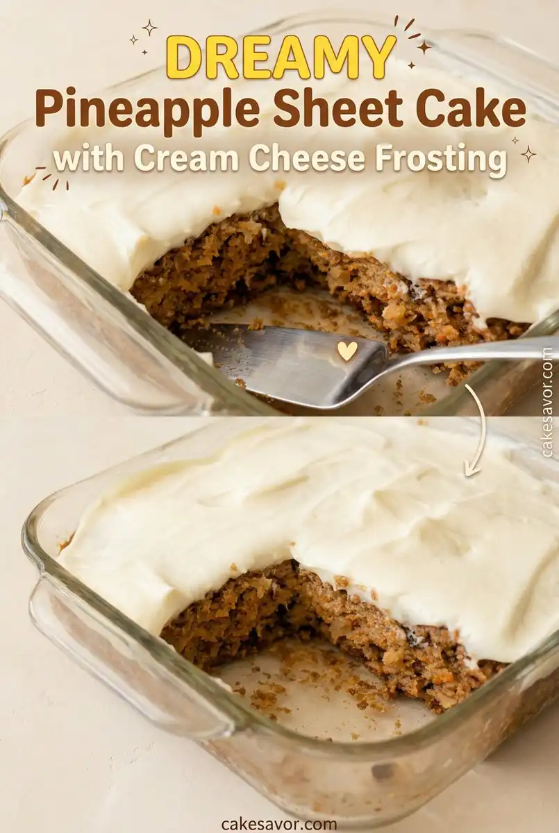 Easy Pineapple Sheet Cake with Cream Cheese Frosting Recipe: The Best Moist Pineapple Cake
