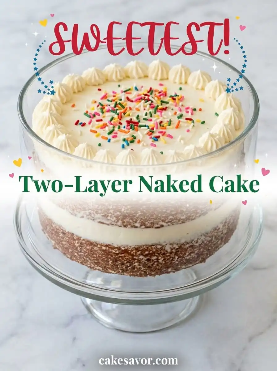 Two-Layer Naked Cake 17 Two-Layer Naked Cake: Elegant Birthday Design Ideas for Your Next Celebration and Party Success!
