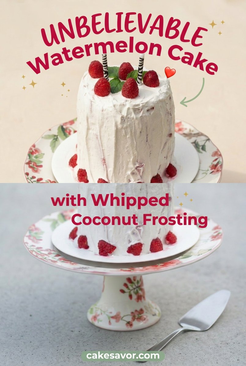 Easy Watermelon Cake with Whipped Coconut Frosting: The Ultimate Watermelon Birthday Cake Idea