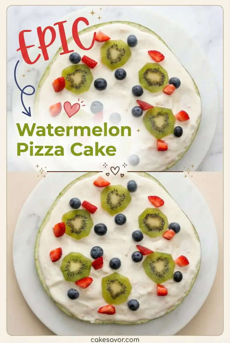 Fun Watermelon Pizza Cake: The Ultimate No-Bake Watermelon Cake Birthday Treat!